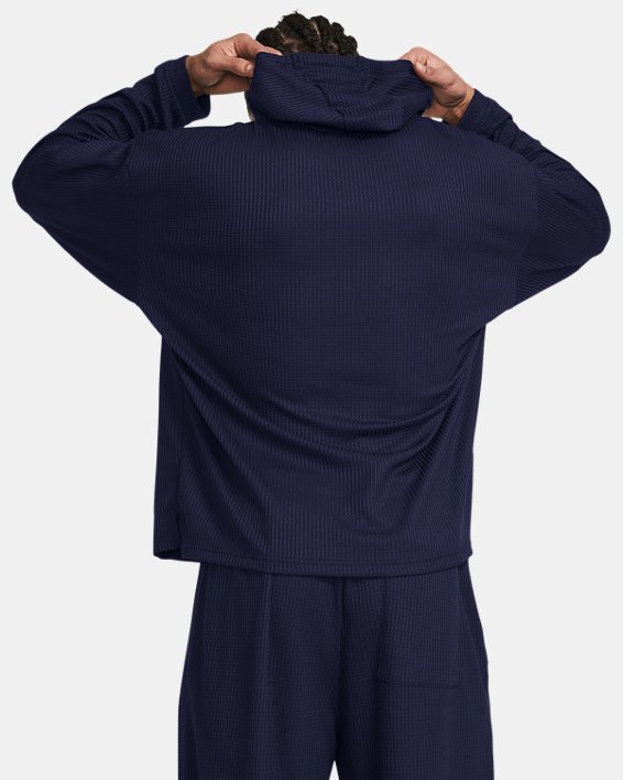 Men's UA Rival Waffle Hoodie in Blue image number 1